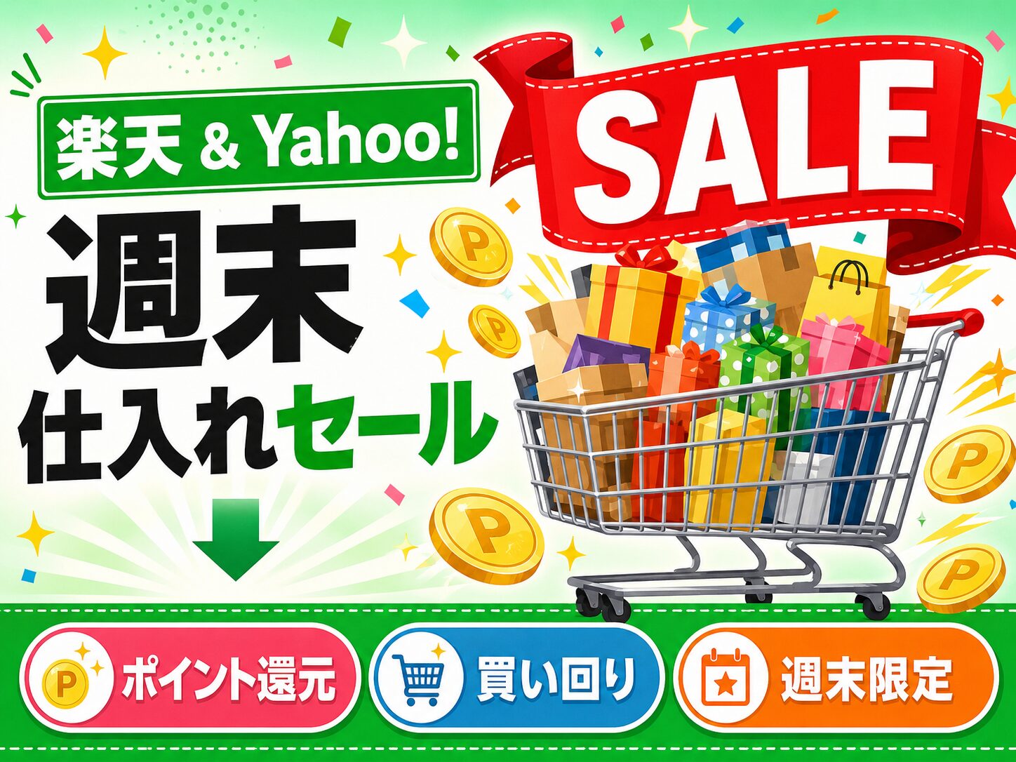 週末仕入れセール 楽天＆Yahoo