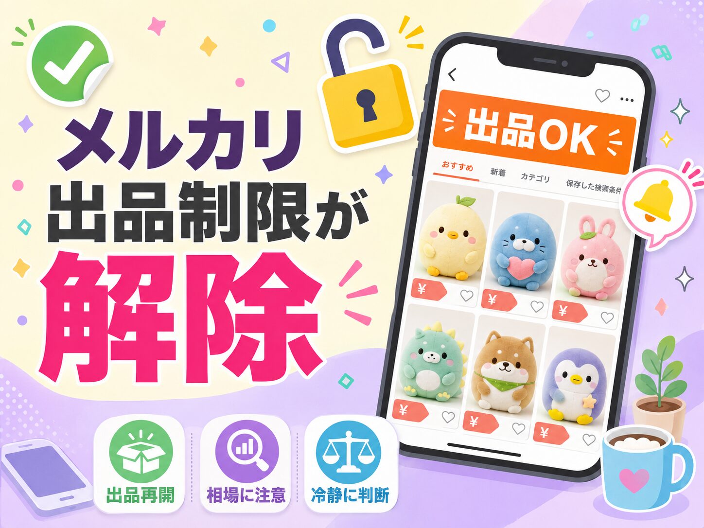メルカリ ちいかわ出品制限が解除